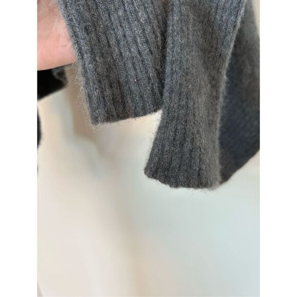 Inhabit 100% cashmere grey cropped waterfall cardigan sweater small - Picture 2 of 5